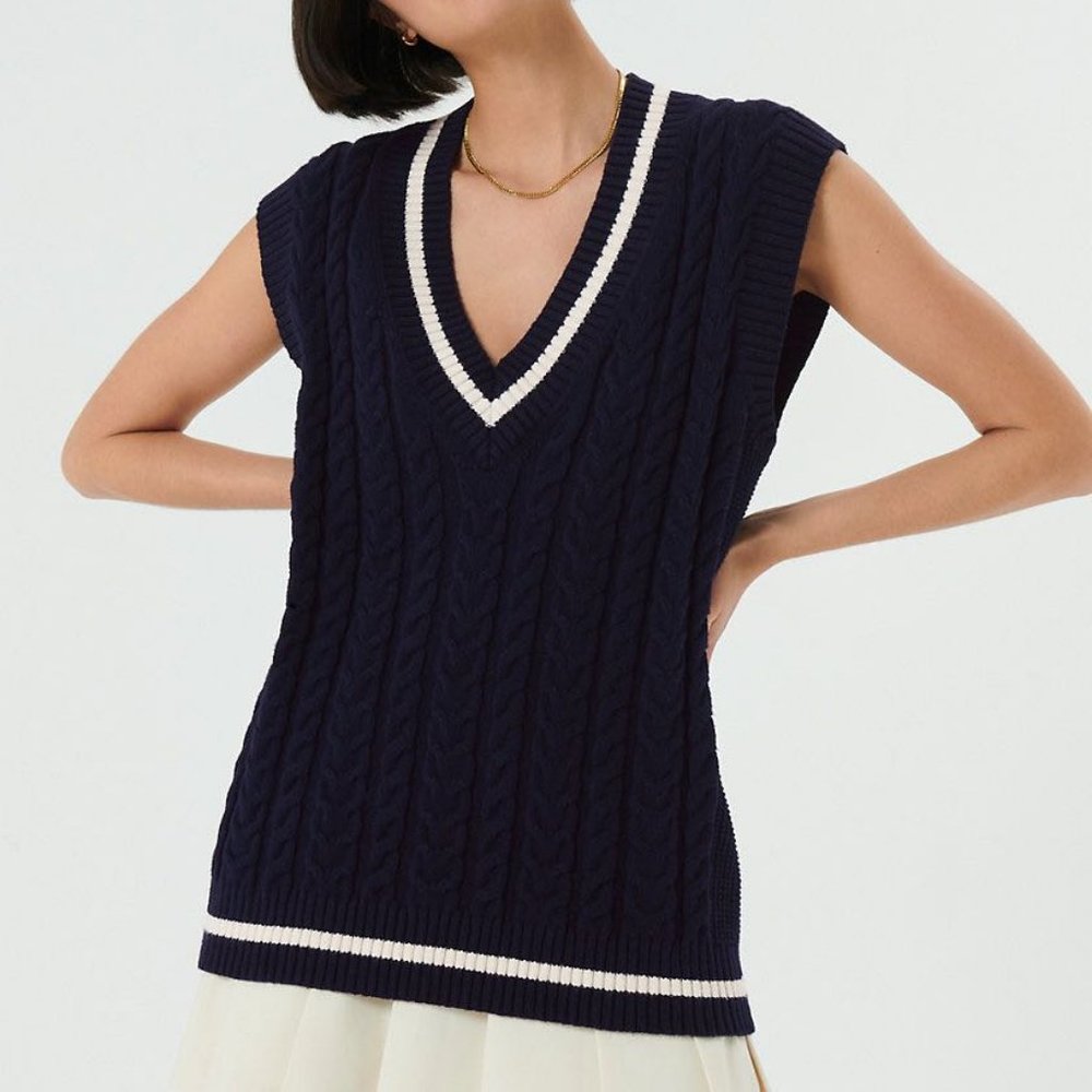 Aritzia cable-knit sweater vest